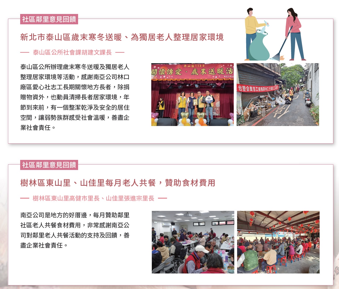 社區鄰里意見回饋