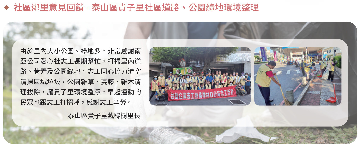 社區鄰里意見回饋